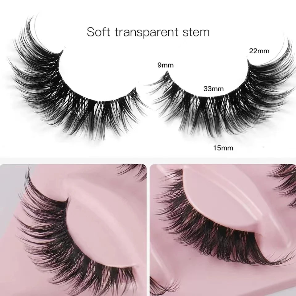 Lot de 5 faux cils 1cm