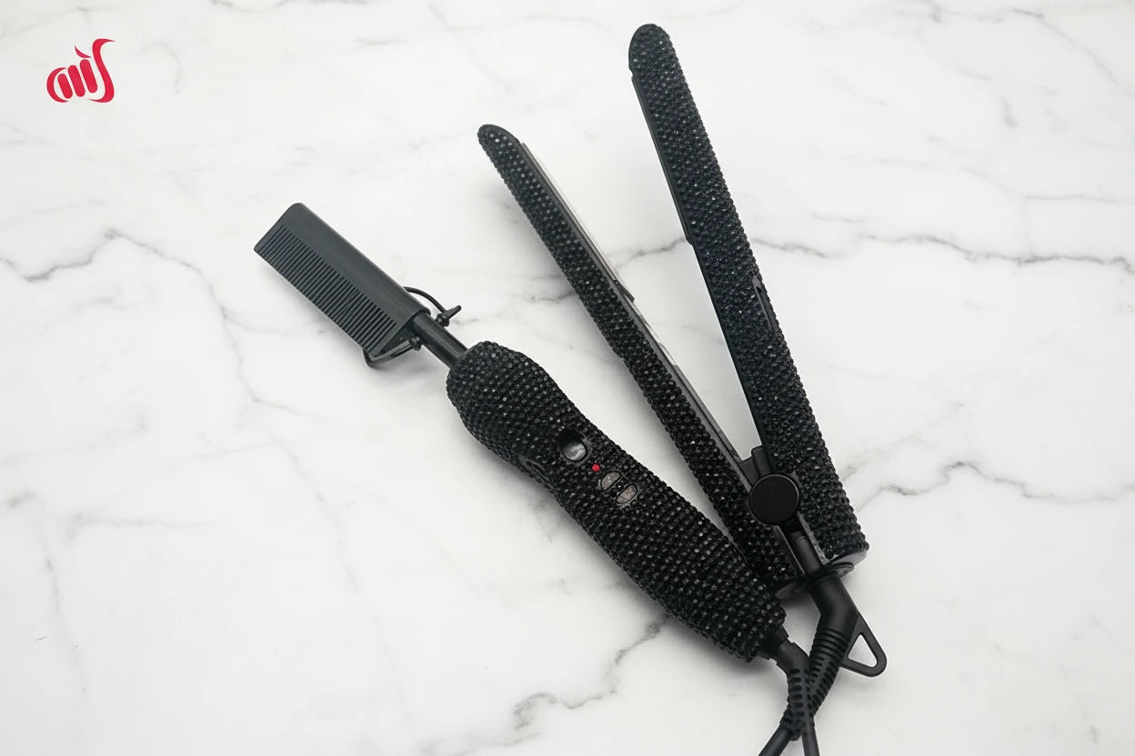 Combo peigne chauffant lisseur Cheveux