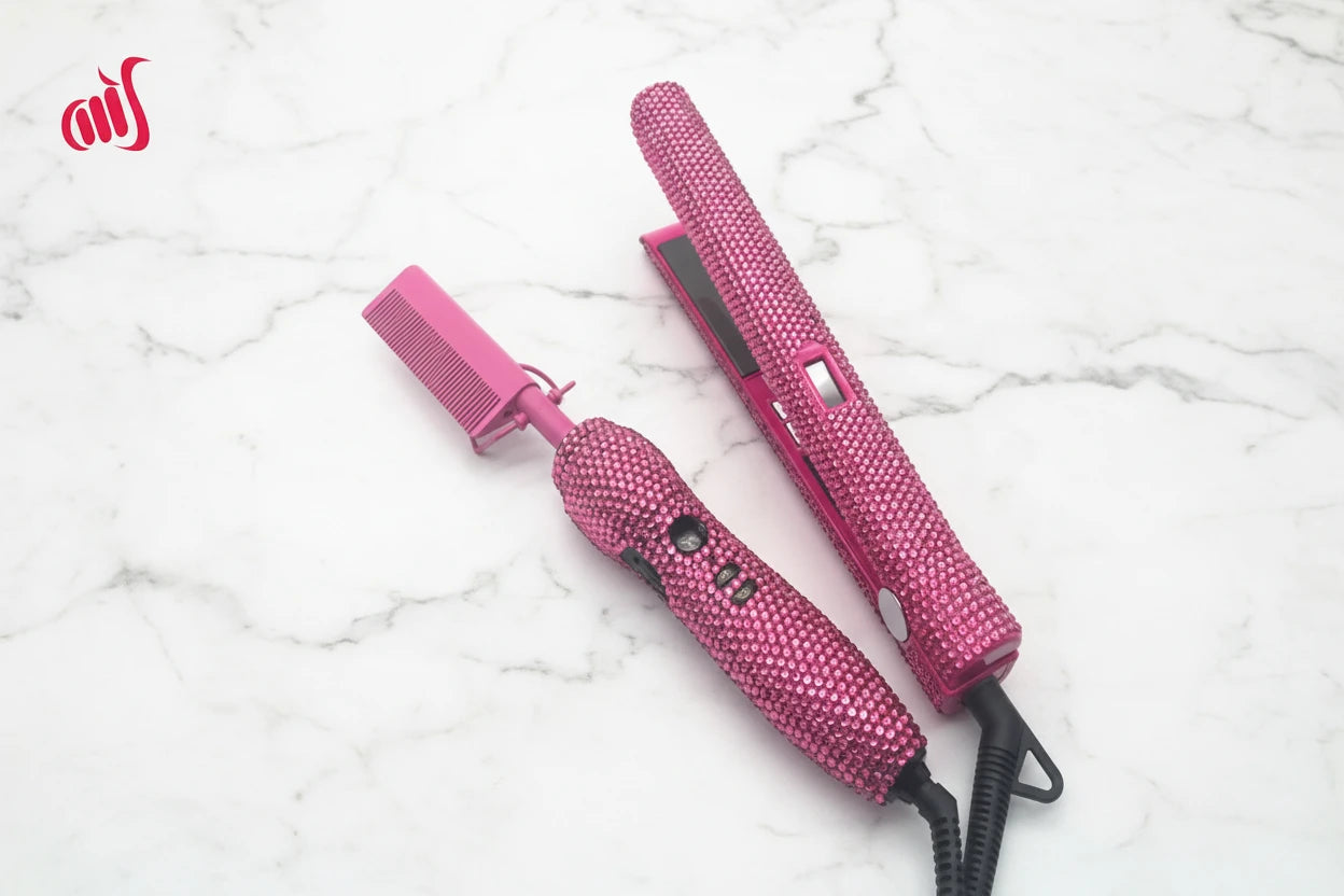 Combo peigne chauffant lisseur Cheveux