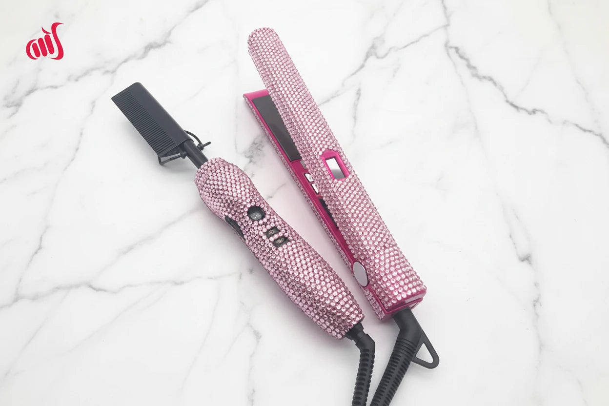 Combo peigne chauffant lisseur Cheveux